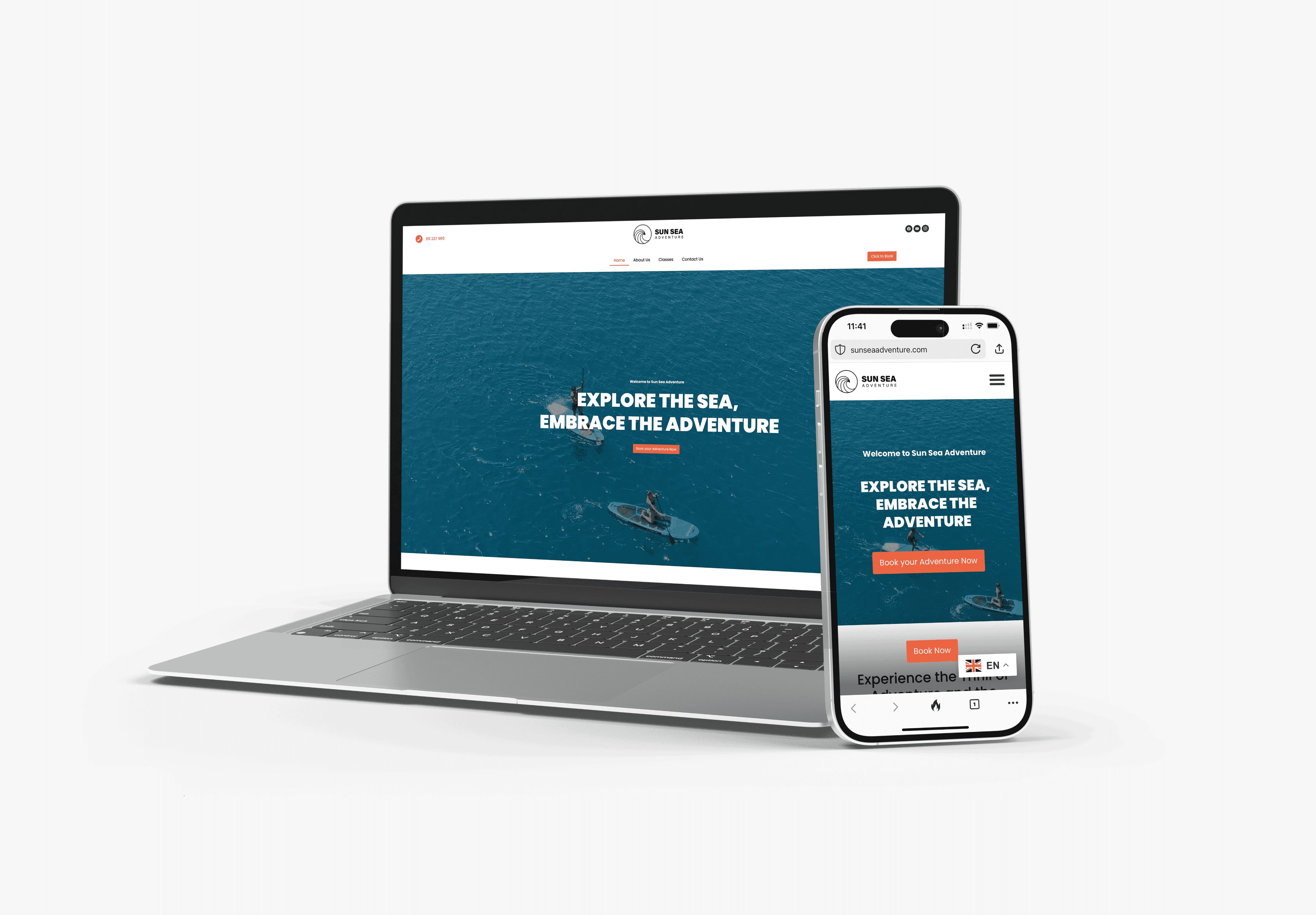 Sun Sea Adventures — website for paddleboarding rentals